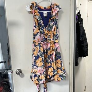 Anthropologie Floral Ruffle Dress